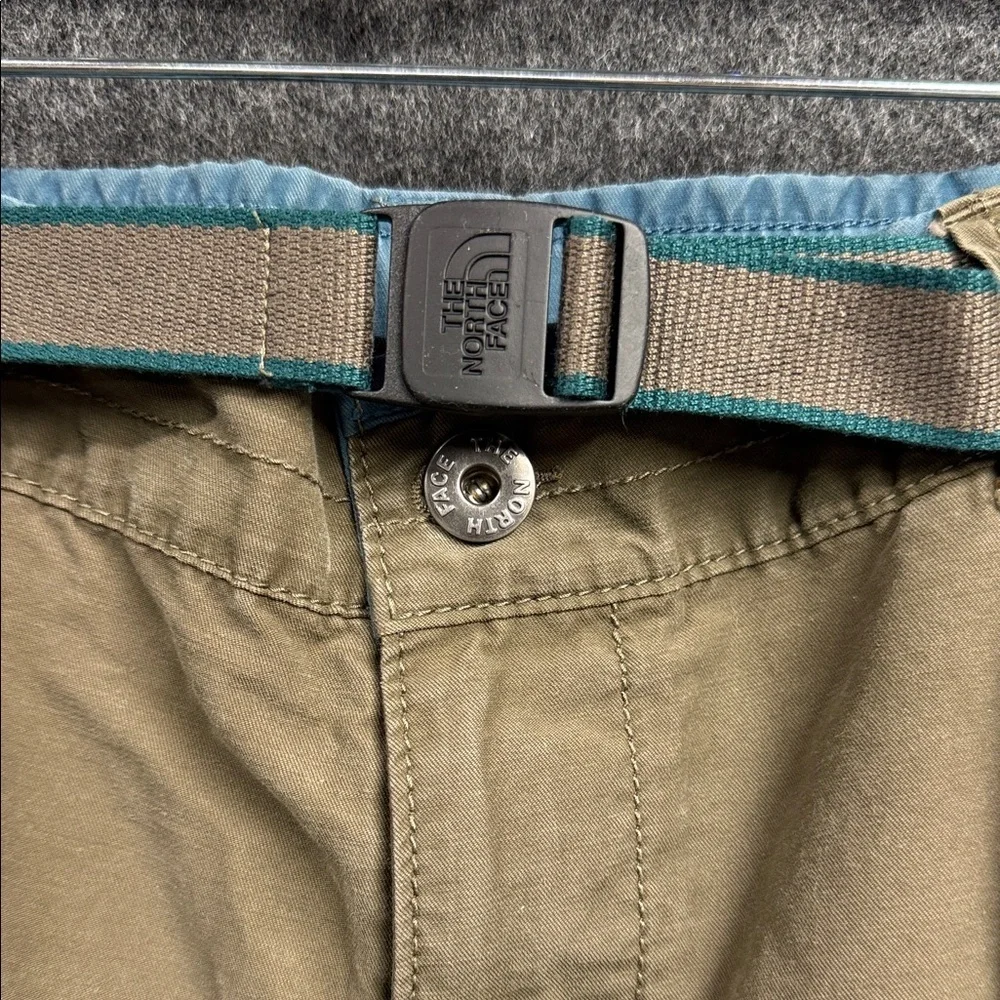 The North Face Men's Tan Cargo Shorts with Belt